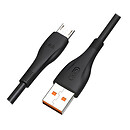 USB кабель XO NB185 Quick Charge, microUSB, черный