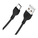 USB кабель XO NB200 Quick Charge, Type-C, чорний, 2.0 м