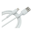 USB кабель IZI L-18, microUSB, білий, 1 м