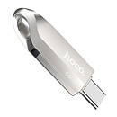 USB Flash Hoco UD8, серебряный, 64 Гб.