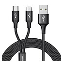 USB кабель Baseus CAMT-ASU01 Rapid, microUSB, Type-C, 1.2 м., черный