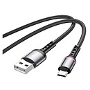 USB кабель Borofone BU33, microUSB, 1. м., чорний