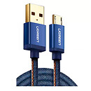 USB кабель Ugreen, microUSB, 1.0 м., синій