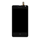 Дисплей (экран) Nokia Lumia 430 Dual SIM, черный, с сенсорным стеклом