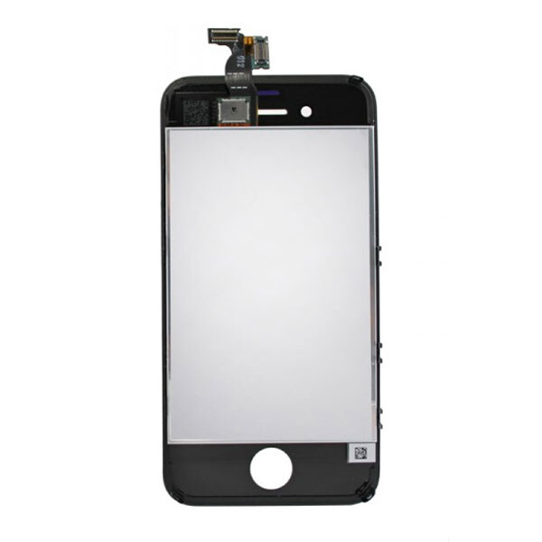 Дисплей (екран) Apple iPhone 4, High quality, З сенсорним склом, З рамкою, Чорний - № 2