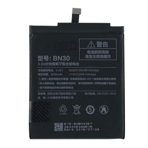 Аккумулятор Xiaomi Redmi 4a, Original, BN30 - № 1