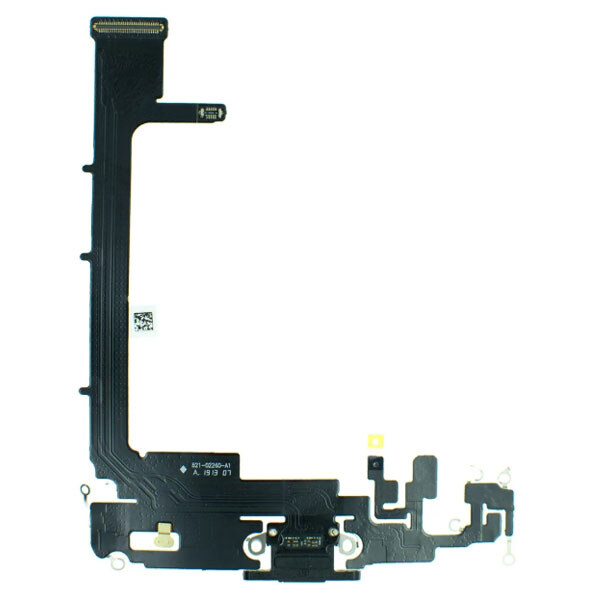 Шлейф Apple iPhone 11 Pro Max, З роз'ємом на зарядку, З мікрофоном, Сірий - № 2 Шлейф Apple iPhone 11 Pro Max, З роз'ємом на зарядку, З мікрофоном, Сірий - № 2