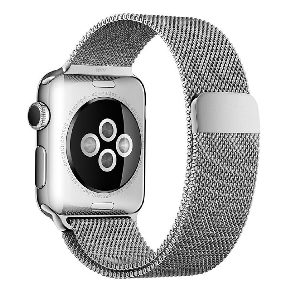 Apple watch 44 мм ремешки. Ремешок Apple 40mm Milanese loop. Ремешок Эппл вотч Миланская петля. Ремешок Apple 44mm Milanese loop серебристый. Эппл вотч с металлическим ремешком.