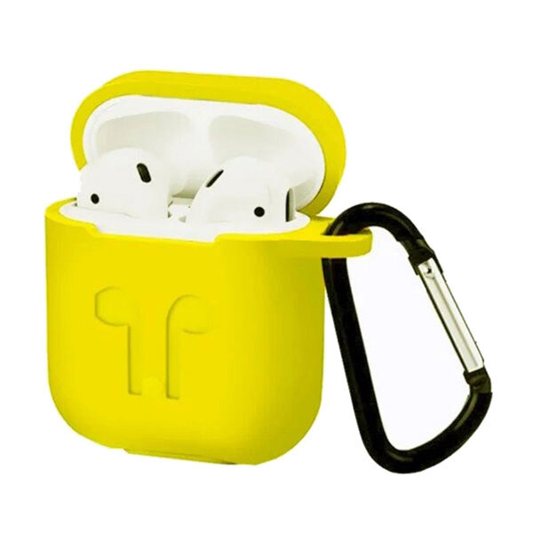 Чехол (накладка) Apple AirPods / AirPods 2, Ultra Thin Silicone Case, Желтый - № 1