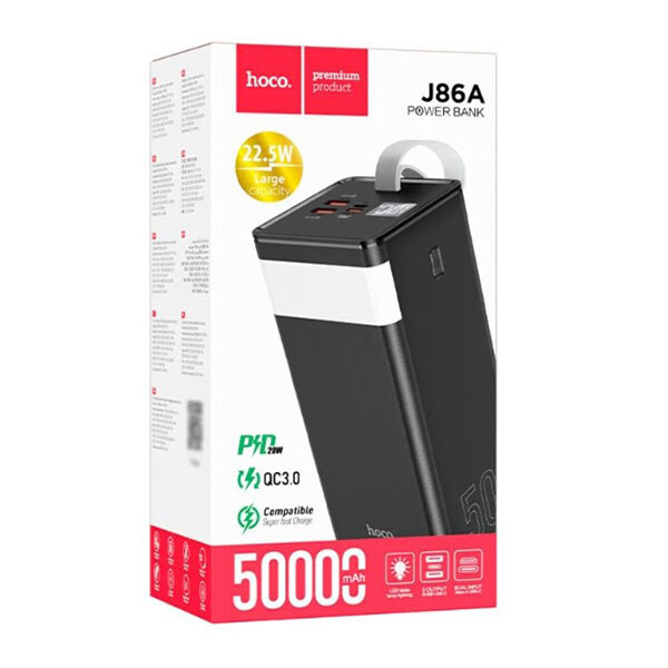 Портативная батарея (Power Bank) Hoco J86A, 50000 mAh, Черный - № 2