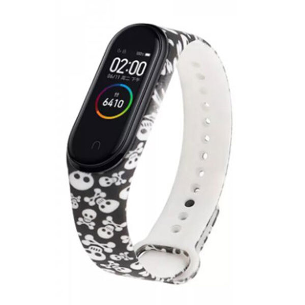 Ремешок Xiaomi Mi Band 3 / Mi Band 4, Silicone Skull, Рисунок – купить ...