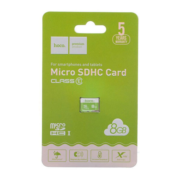 Карта пам'яті Hoco microSDHC, 8 Гб., Зелений - № 1 Карта пам'яті Hoco microSDHC, 8 Гб., Зелений - № 1