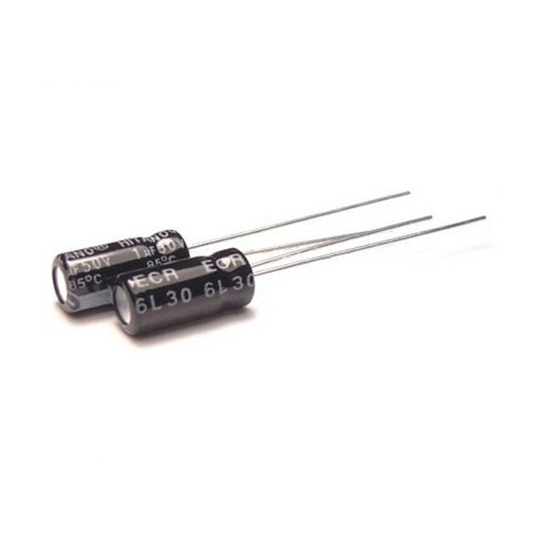 Конденсатор электролитический выводной 3,3uF 63V ECR 5x11mm (ECR3R3M63B-Hitano) - № 1 Конденсатор электролитический выводной 3,3uF 63V ECR 5x11mm (ECR3R3M63B-Hitano) - № 1