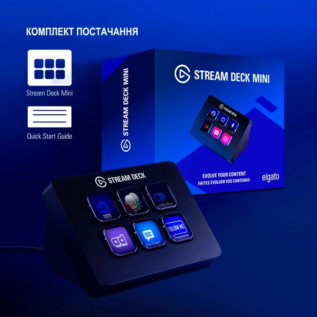 Контроллер Elgato Stream Deck Mini, Черный