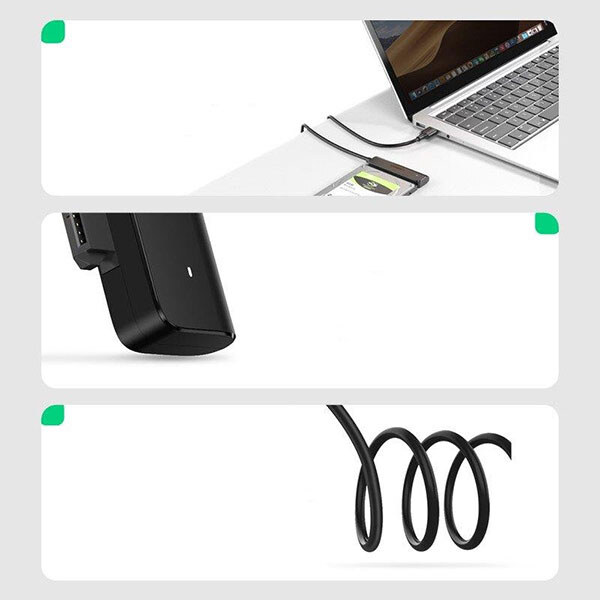 Перехідник Ugreen CM321, USB, SATA, Чорний - № 5 Перехідник Ugreen CM321, USB, SATA, Чорний - № 5