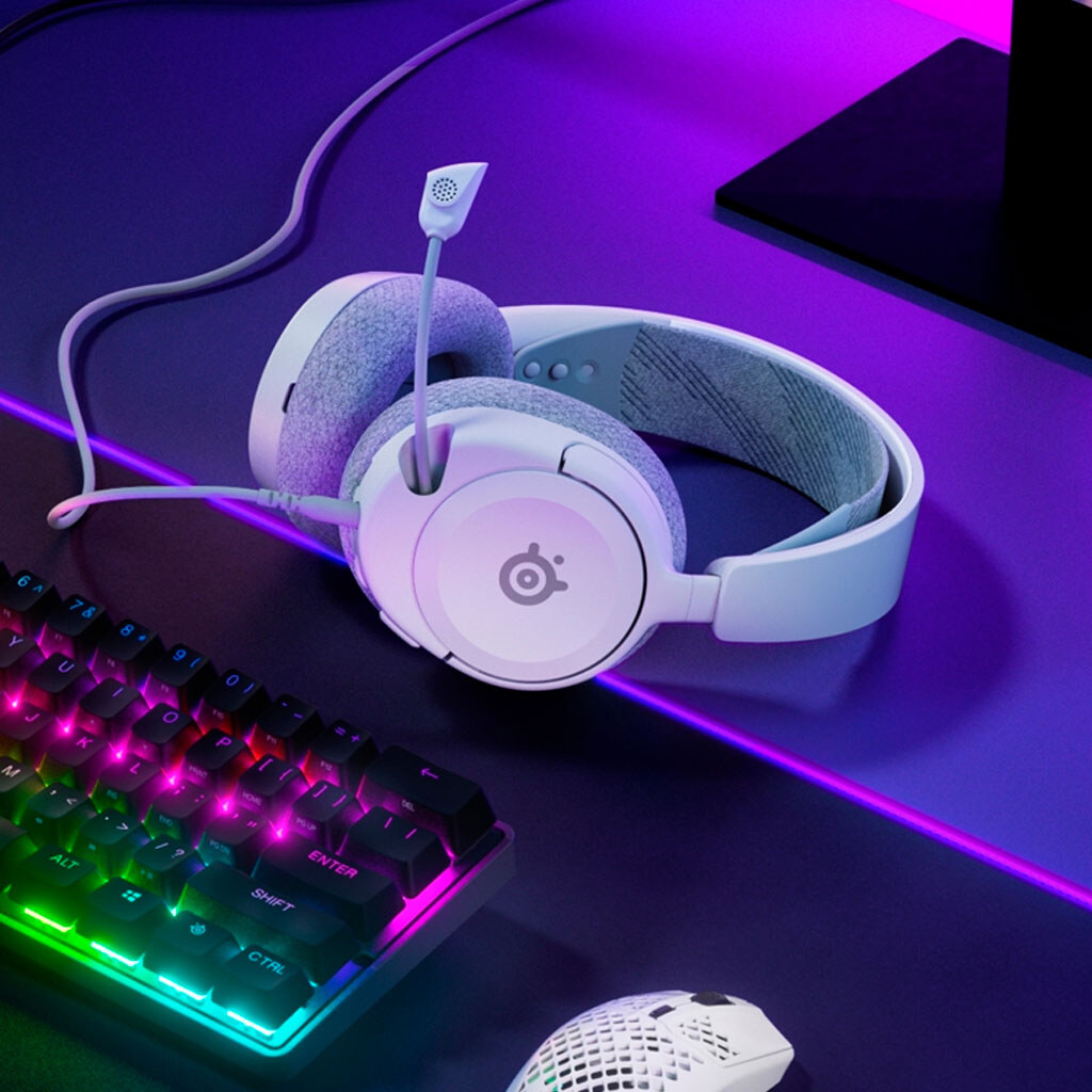 Наушники SteelSeries Arctis Nova 1, С микрофоном, Белый – купить по ...