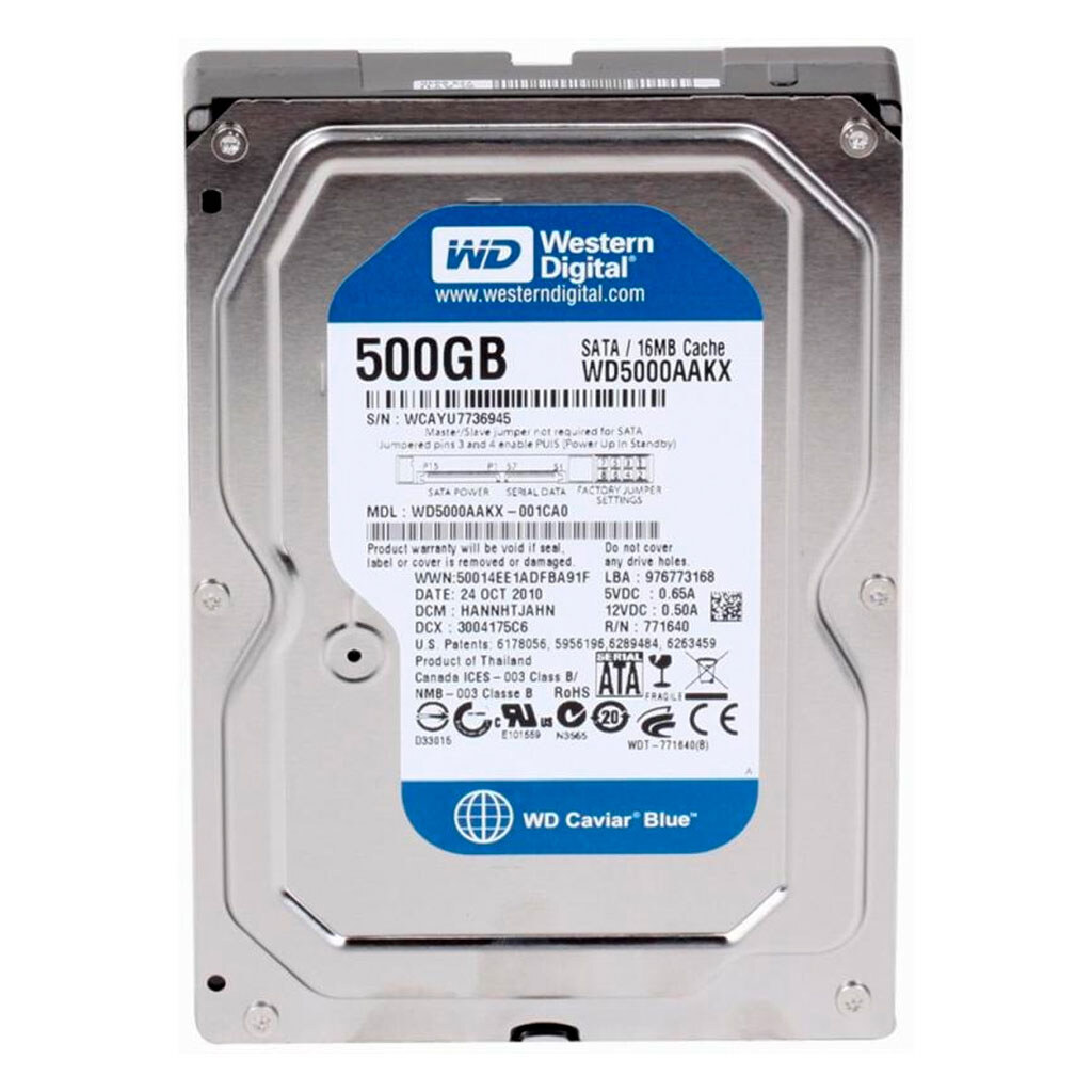 HDD-накопитель WD Blue, 500 Гб. - № 1 HDD-накопитель WD Blue, 500 Гб. - № 1