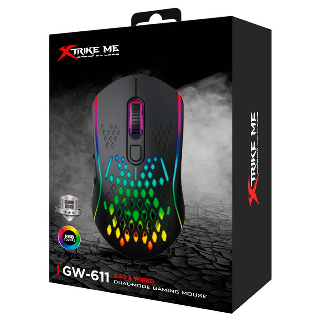 Миша Xtrike Me GW-611, Чорний - № 6 Миша Xtrike Me GW-611, Чорний - № 6