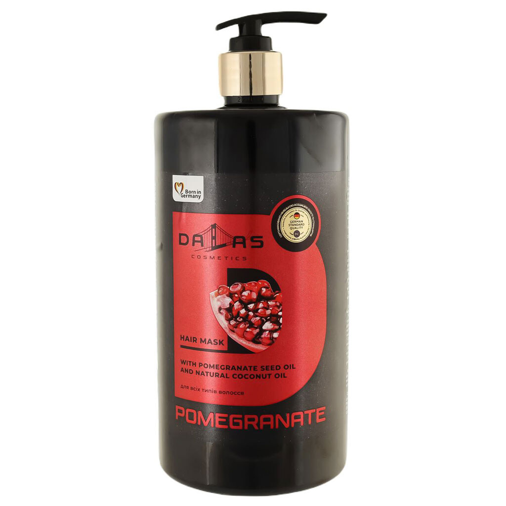 Маска для волосся Dalas Олія гранатових кісточок та кокосова олія, дозатор 850 мл - № 1 Маска для волосся Dalas Олія гранатових кісточок та кокосова олія, дозатор 850 мл - № 1