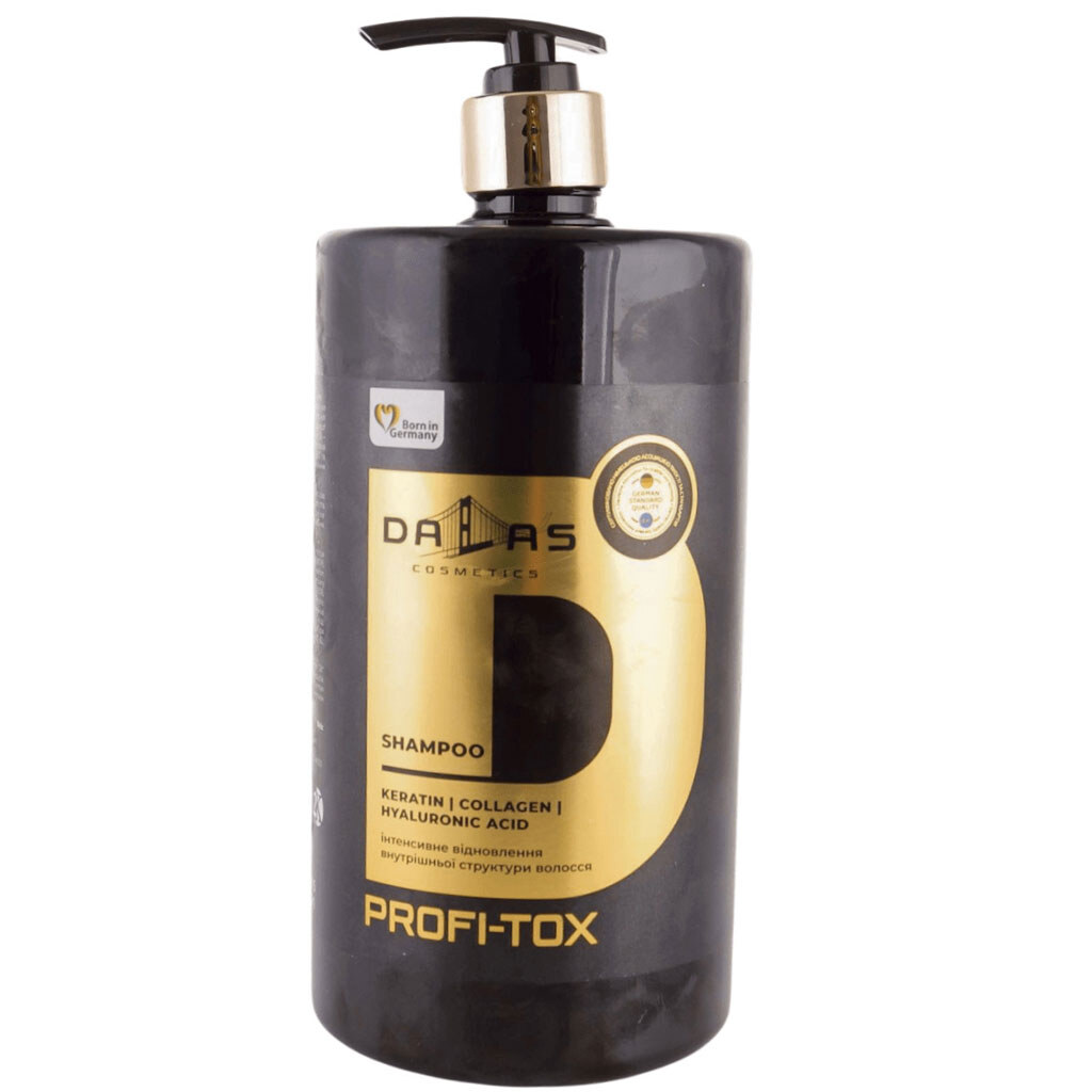Шампунь для волосся Dalas PROFI-TOX Кератин колаген гіалуронова кислота, дозатор 850 мл - № 1 Шампунь для волосся Dalas PROFI-TOX Кератин колаген гіалуронова кислота, дозатор 850 мл - № 1