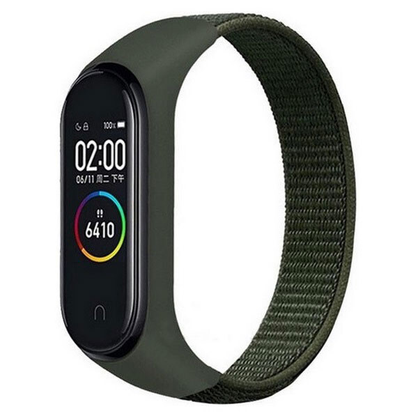 Ремешок Xiaomi Mi Band 7, BeCover Nylon, Khaki, Зеленый - № 1 Ремешок Xiaomi Mi Band 7, BeCover Nylon, Khaki, Зеленый - № 1