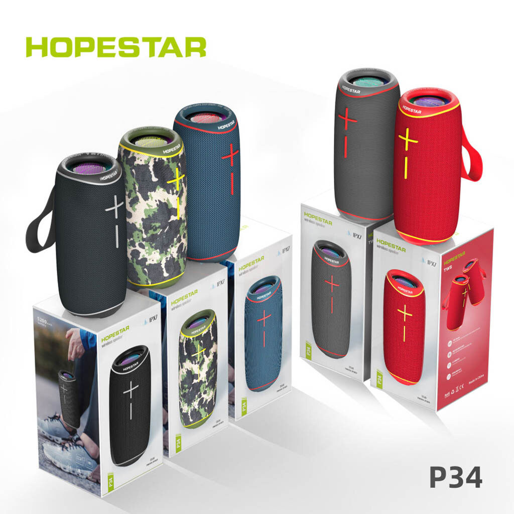 Портативная колонка Hopestar P34, Синий - № 12 Портативная колонка Hopestar P34, Синий - № 12