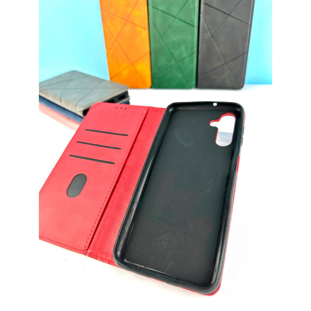 Чехол (книжка) Xiaomi Redmi 12, Business Leather, Красный - № 2 Чехол (книжка) Xiaomi Redmi 12, Business Leather, Красный - № 2
