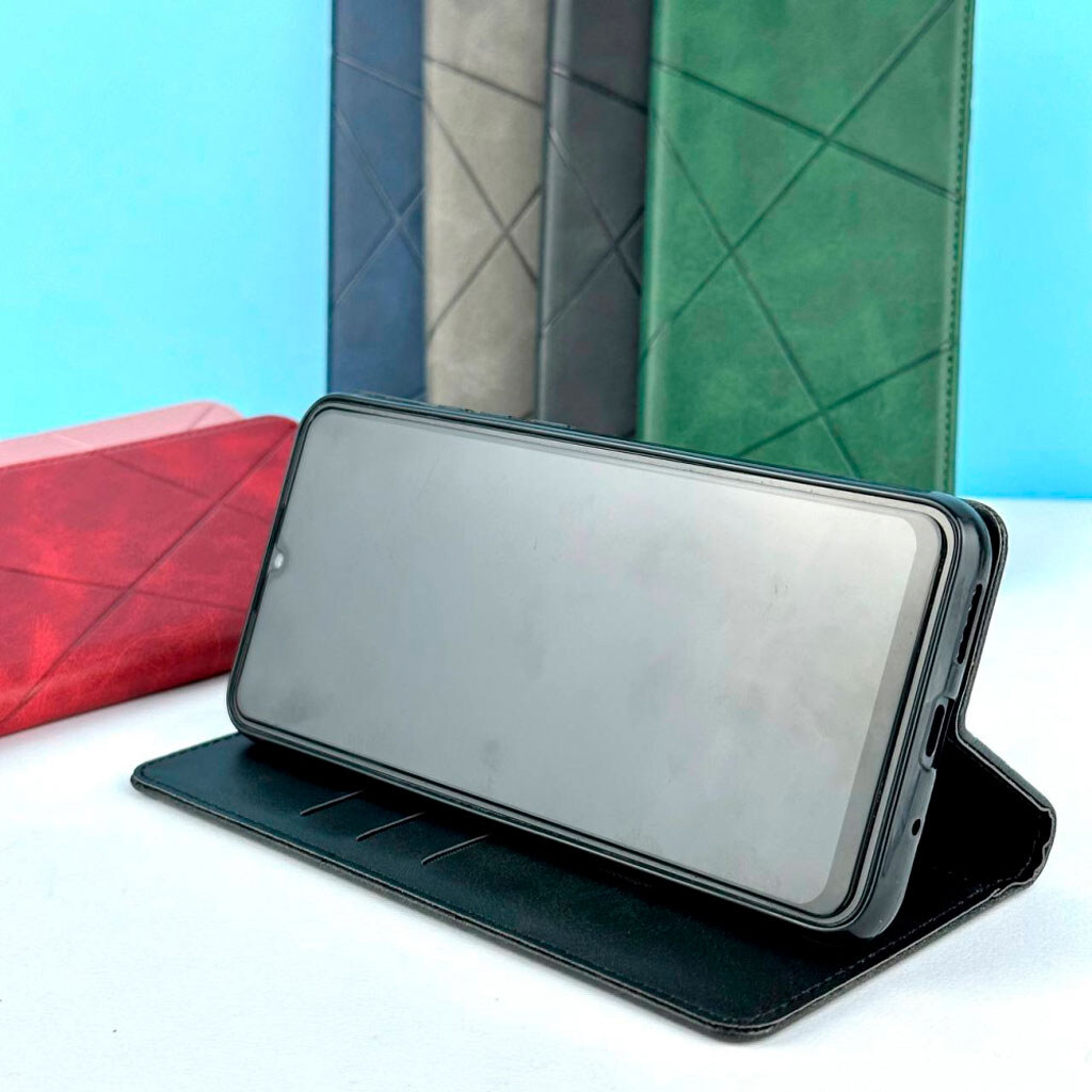 Чехол (книжка) Xiaomi Redmi 12, Business Leather, Красный - № 5 Чехол (книжка) Xiaomi Redmi 12, Business Leather, Красный - № 5
