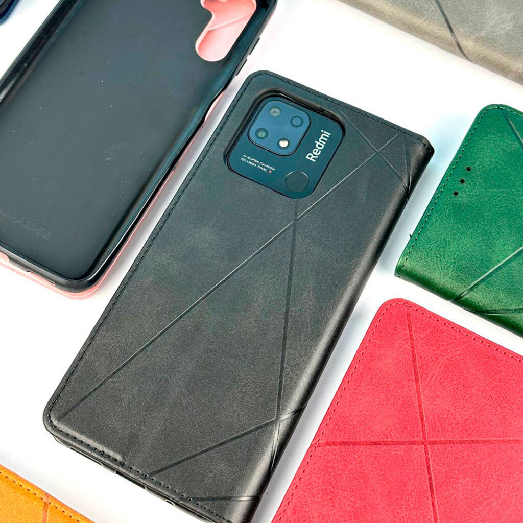 Чехол (книжка) Xiaomi Redmi 12, Business Leather, Красный - № 6 Чехол (книжка) Xiaomi Redmi 12, Business Leather, Красный - № 6