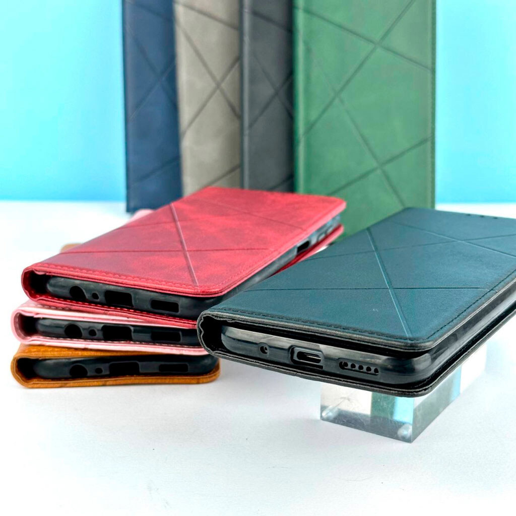Чехол (книжка) Xiaomi Redmi 12, Business Leather, Красный - № 8 Чехол (книжка) Xiaomi Redmi 12, Business Leather, Красный - № 8