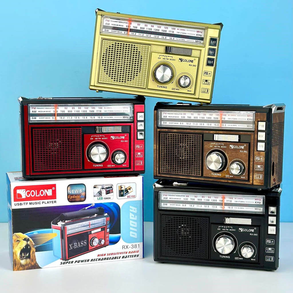 Радіоприймач Golon RX-382, Коричневий - № 12 Радіоприймач Golon RX-382, Коричневий - № 12