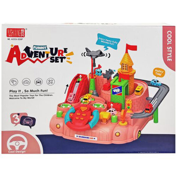 Трек с препятствиями "Adventure Set" (розовый), Yushing - № 1 Трек с препятствиями "Adventure Set" (розовый), Yushing - № 1