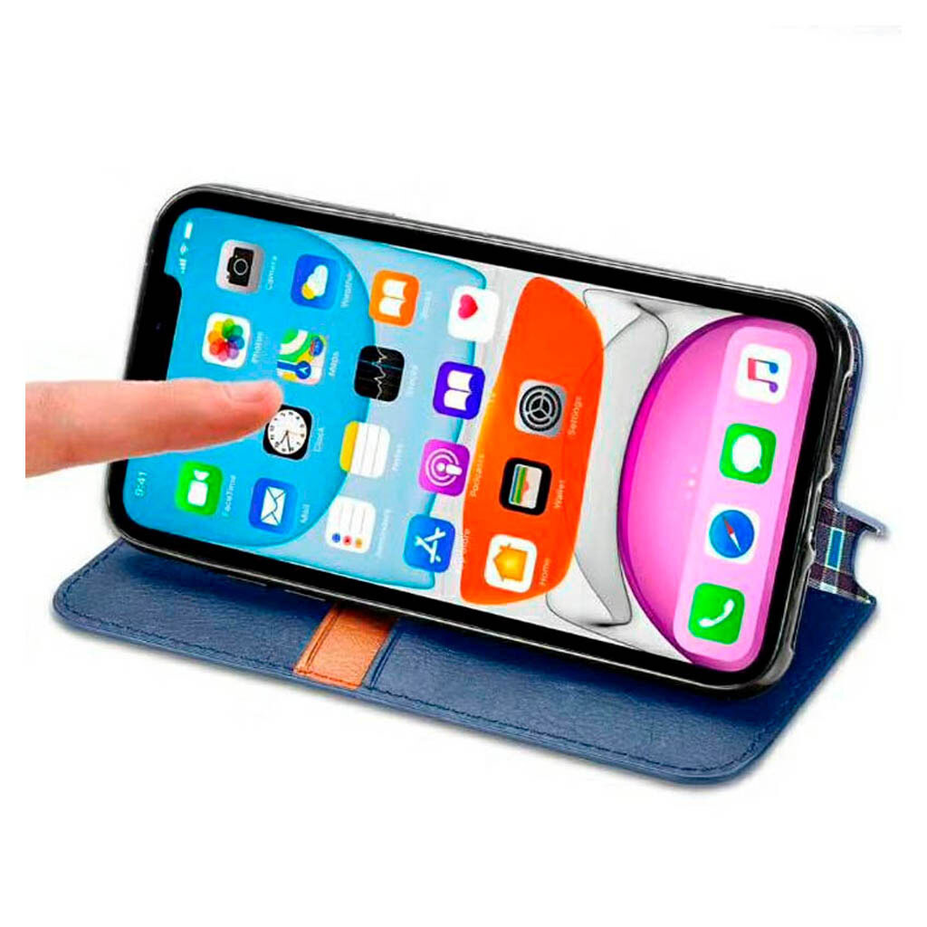 Чехол (книжка) Samsung A536 Galaxy A53 5G, GETMAN Cubic, Синий - № 4 Чехол (книжка) Samsung A536 Galaxy A53 5G, GETMAN Cubic, Синий - № 4