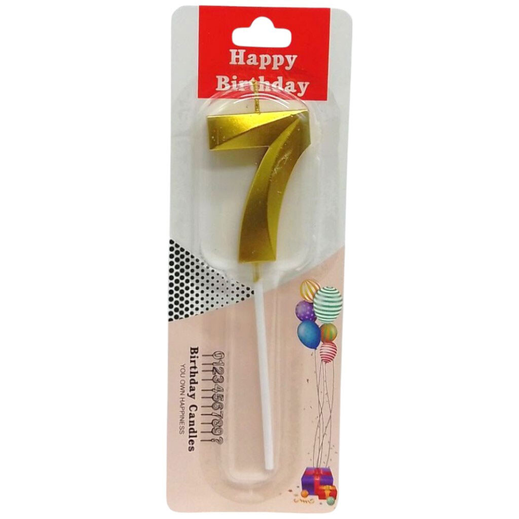 Свічка-цифра 7 металік, Mic - № 1 Свічка-цифра 7 металік, Mic - № 1