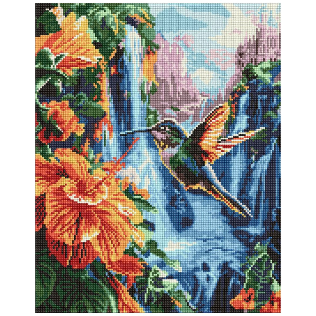 Алмазная мозаика "Тропическая птичка", 40х50 см, Ідейка - № 1 Алмазная мозаика "Тропическая птичка", 40х50 см, Ідейка - № 1