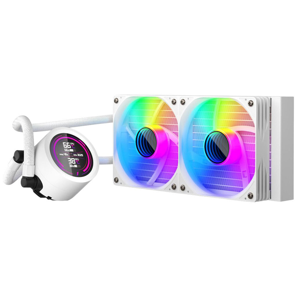 Система водяного охлаждения 1stPlayer TS4-240, Белый - № 3 Система водяного охлаждения 1stPlayer TS4-240, Белый - № 3