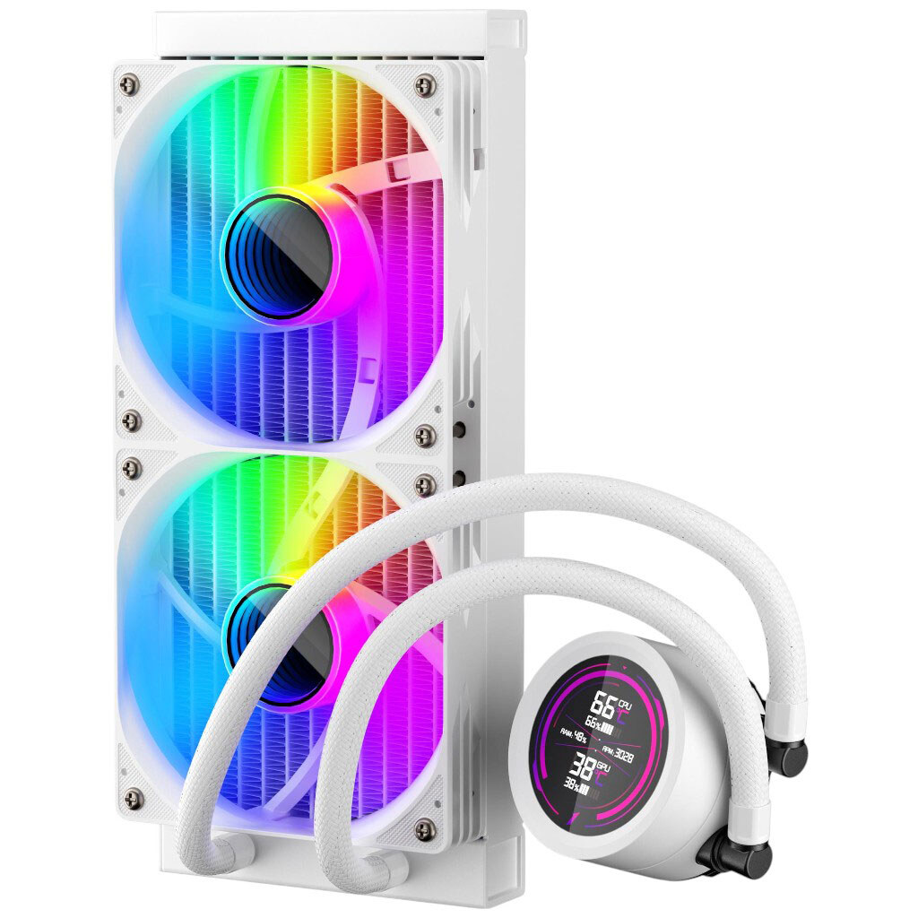 Система водяного охлаждения 1stPlayer TS4-240, Белый - № 5 Система водяного охлаждения 1stPlayer TS4-240, Белый - № 5