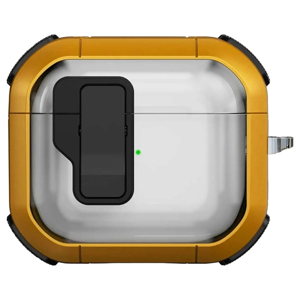 Чохол (накладка) Apple AirPods Pro 2, Epik Locking Button, Жовтий - № 1 Чохол (накладка) Apple AirPods Pro 2, Epik Locking Button, Жовтий - № 1