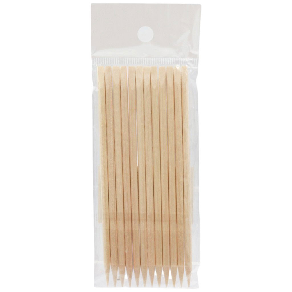 Набір паличок для кутикули дерев'яні, 12 шт - № 1 Набір паличок для кутикули дерев'яні, 12 шт - № 1