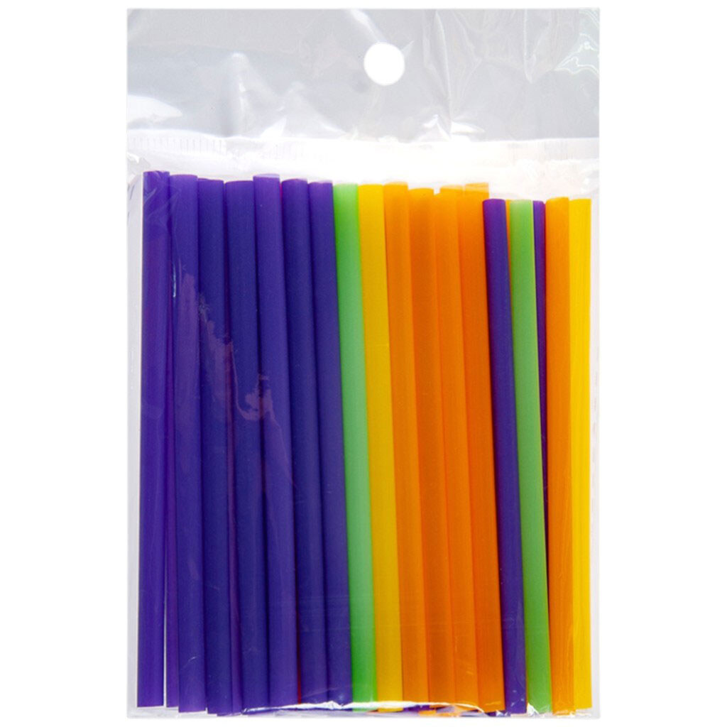 Набір трубочок для напоїв пластикових кольорових, 10 см, 50 шт - № 1 Набір трубочок для напоїв пластикових кольорових, 10 см, 50 шт - № 1