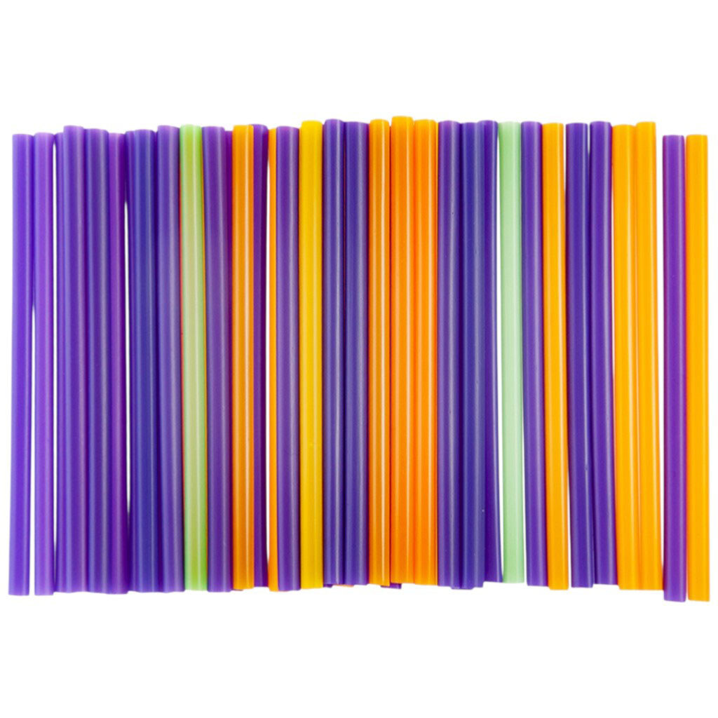 Набір трубочок для напоїв пластикових кольорових, 10 см, 50 шт - № 2 Набір трубочок для напоїв пластикових кольорових, 10 см, 50 шт - № 2
