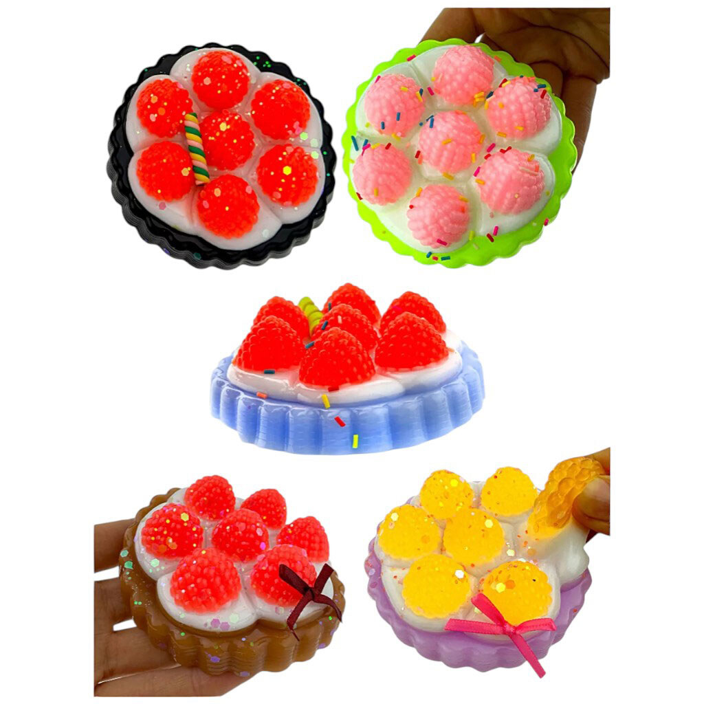 Игрушка-антистресс сквиш Пирожное с шариками - № 3 Игрушка-антистресс сквиш Пирожное с шариками - № 3