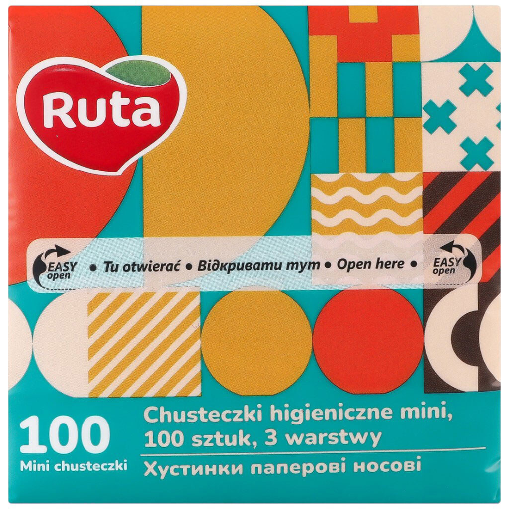 Платки бумажные носовые Ruta Mini Tissues без аромата 3 слоя - № 2 Платки бумажные носовые Ruta Mini Tissues без аромата 3 слоя - № 2