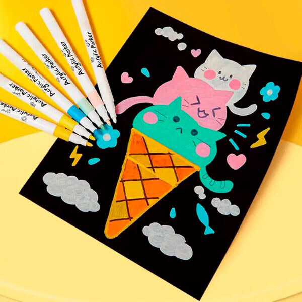 Набор маркеров для рисования акриловых, 12 шт. - № 5 Набор маркеров для рисования акриловых, 12 шт. - № 5