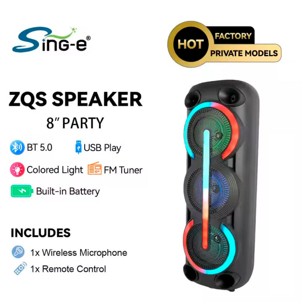 Портативная колонка Sing-e ZQS8313, Черный - № 6 Портативная колонка Sing-e ZQS8313, Черный - № 6