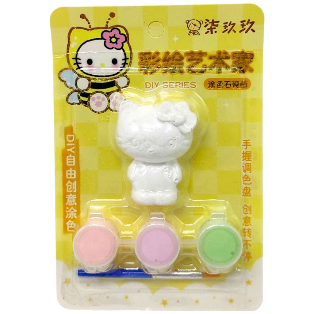 Гіпсова фігурка "ХЕЛЛОУ КІТТІ", розмальовка, 6 см, ВИД 3, Mic - № 1 Гіпсова фігурка "ХЕЛЛОУ КІТТІ", розмальовка, 6 см, ВИД 3, Mic - № 1