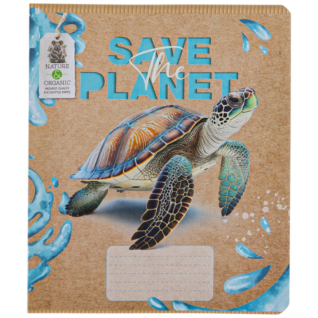 Зошит шкільний лінія Тетрада серія "Save planet", 18 аркушів - № 9 Зошит шкільний лінія Тетрада серія "Save planet", 18 аркушів - № 9