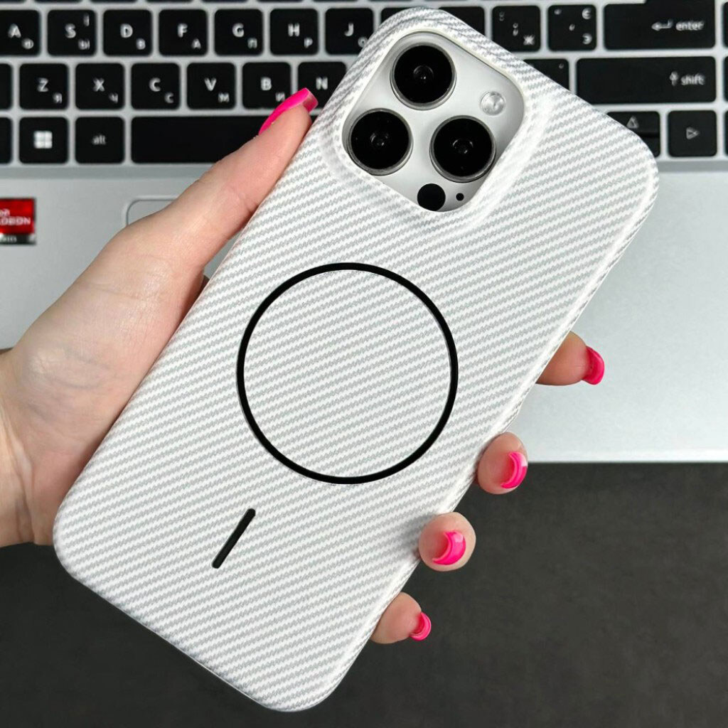 Чохол (накладка) Samsung Galaxy S25 Ultra, Carbon, MagSafe, Сірий - № 3 Чохол (накладка) Samsung Galaxy S25 Ultra, Carbon, MagSafe, Сірий - № 3