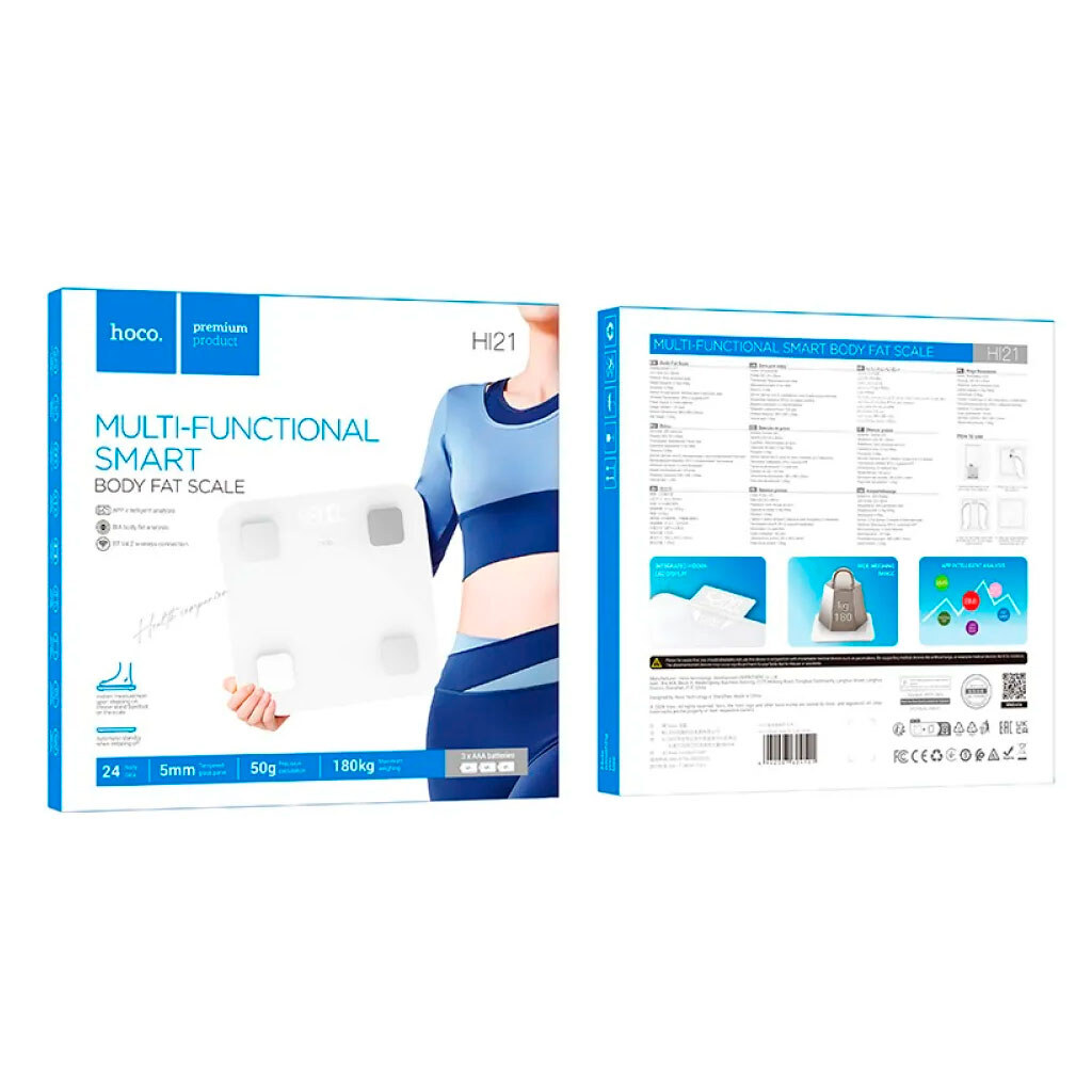 Весы напольные Hoco HI21, Белый - № 5 Весы напольные Hoco HI21, Белый - № 5