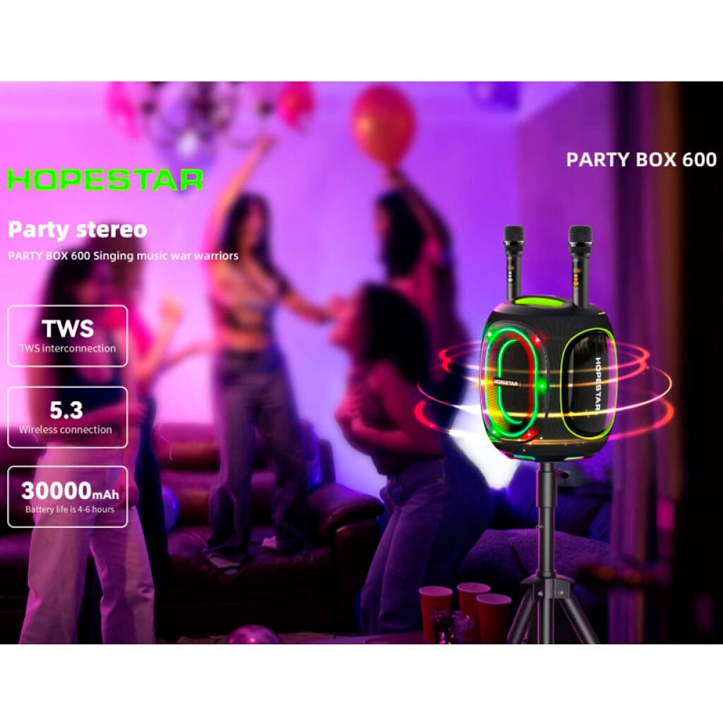 Портативная колонка Hopestar Party Box 600, Черный - № 6 Портативная колонка Hopestar Party Box 600, Черный - № 6